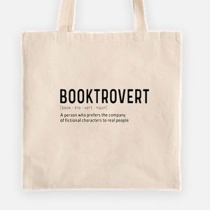Booktrovert tote bag
